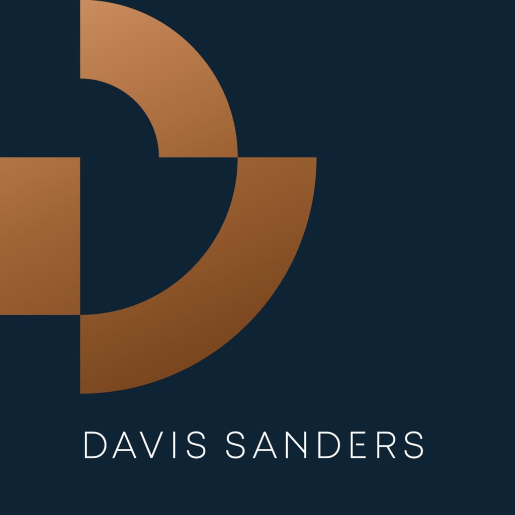Davis Sanders modern bronze logo design